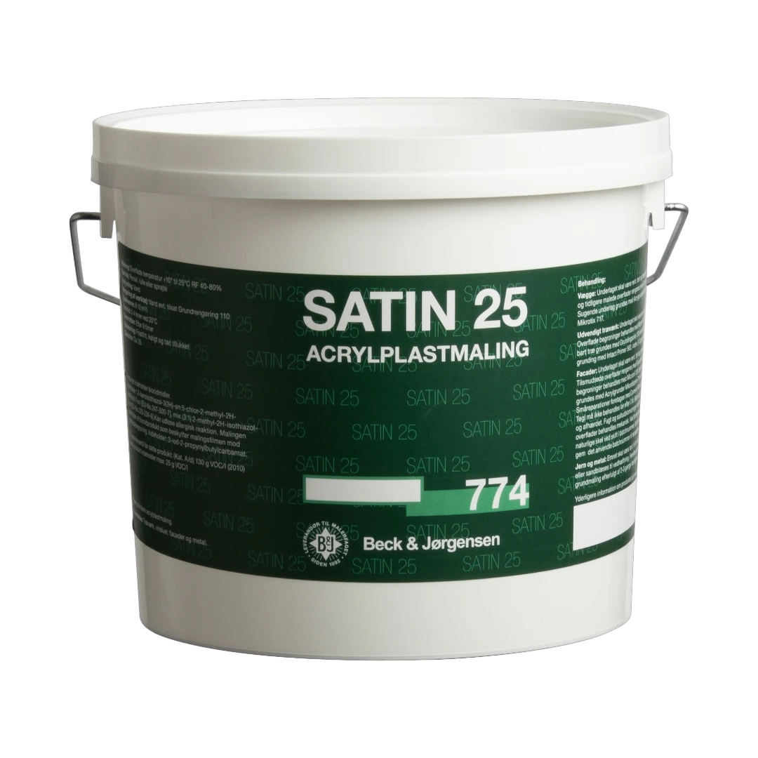 Beck & Jørgensen - B&J 774 Satin Akrylplastmaling - 2,7 L