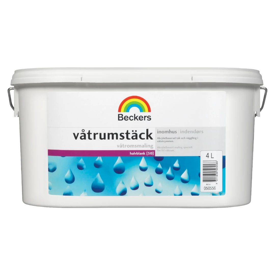 Beckers - Vådrumsmaling, Glans 50 3,6 L