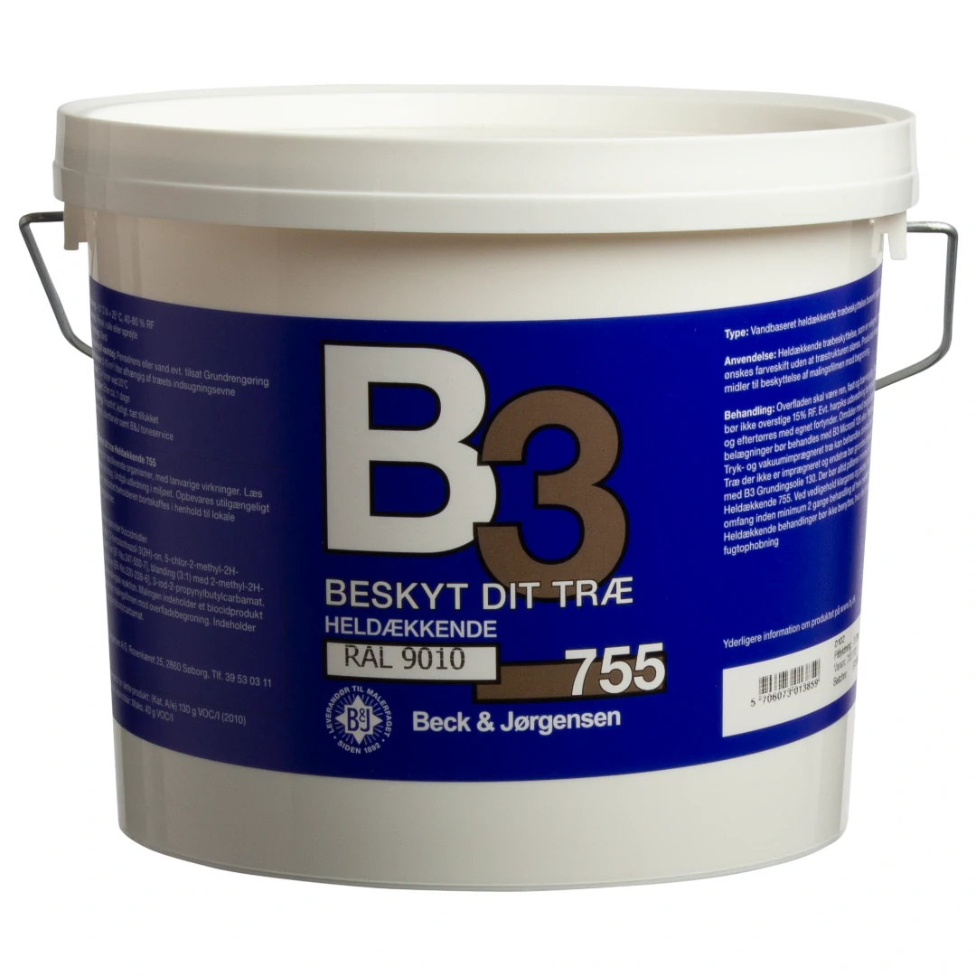 Beck & Jørgensen - B&J 755 B3 Heldækkende Træbeskyttelse - 2,7 L