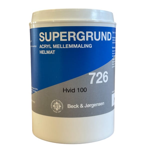Beck & Jørgensen - B&J Supergrund, Mellem maling - 0,9 L