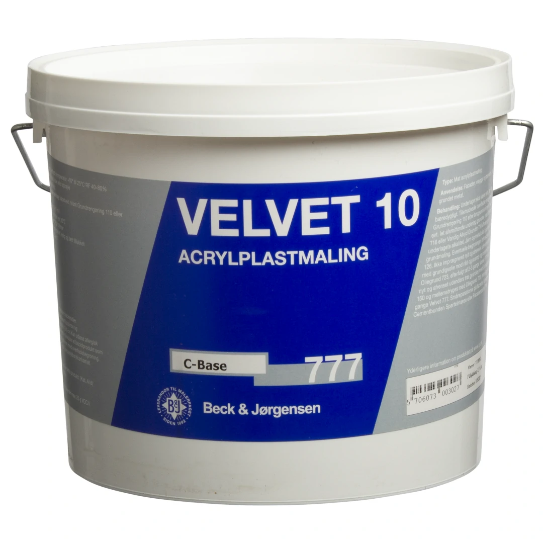 Beck & Jørgensen - B&J 777 Velvet, Sokkel maling - 2,7 L