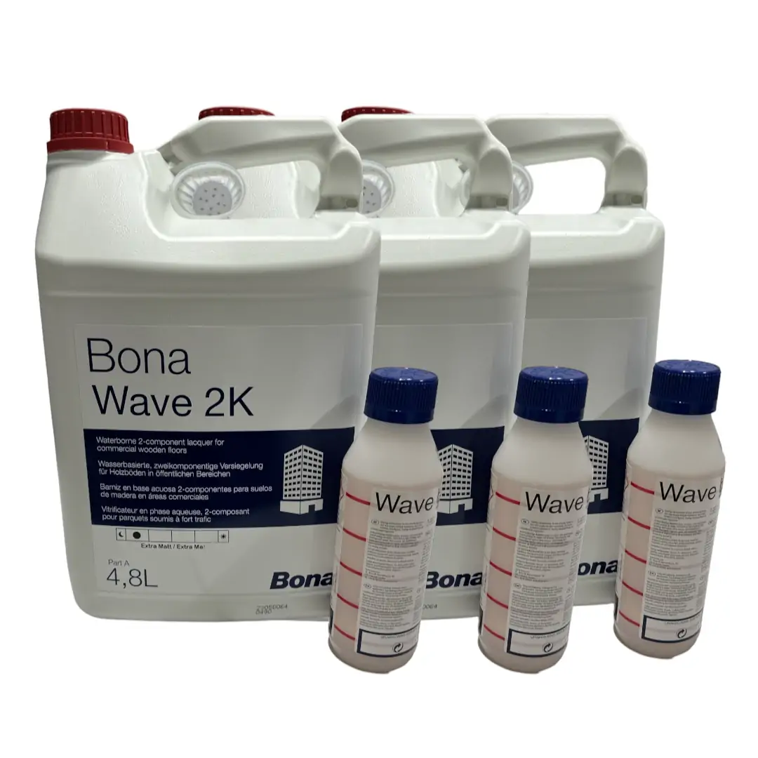 Bona - Wave 2K, Ekstra Mat Inkl. Hærder 3 x 5L