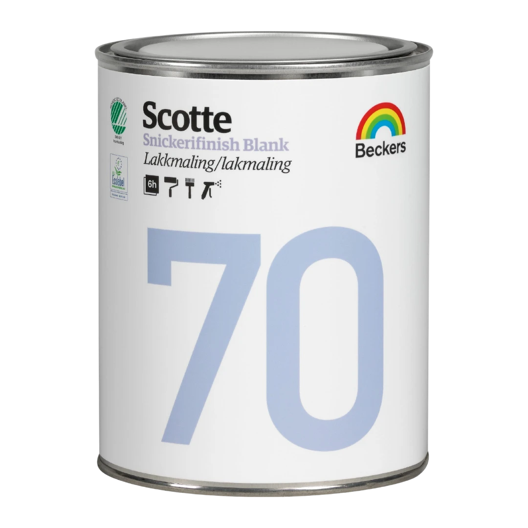 Beckers - Scotte Snickerifinish 70, Træværks maling - Glans 70 - 0,9 L