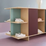 Desktop linoleum burgundy