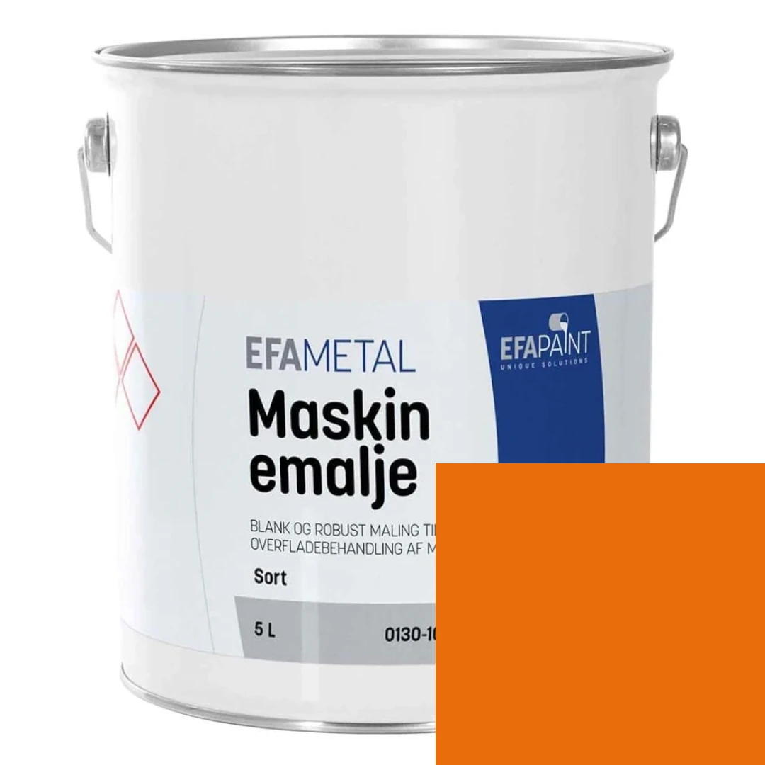 EFApaint - Maskinemalje 5 liter Fiat Kobelco Orange