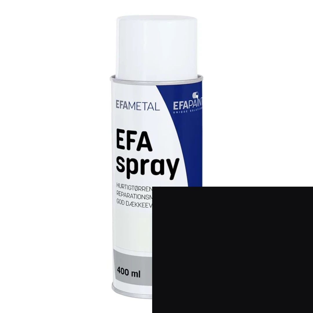EFApaint - Efaspray 400 ml Sort RAL 9005 Glans 20