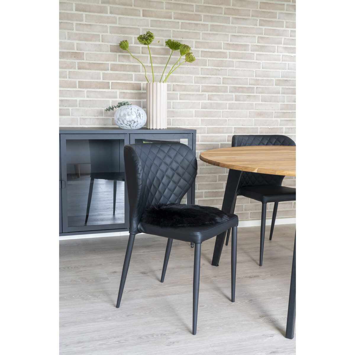 House Nordic Lammeskindshynde Imiteret, sort, ø35 cm