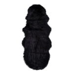 House Nordic Lammeskind Imiteret, sort, 60x180 cm