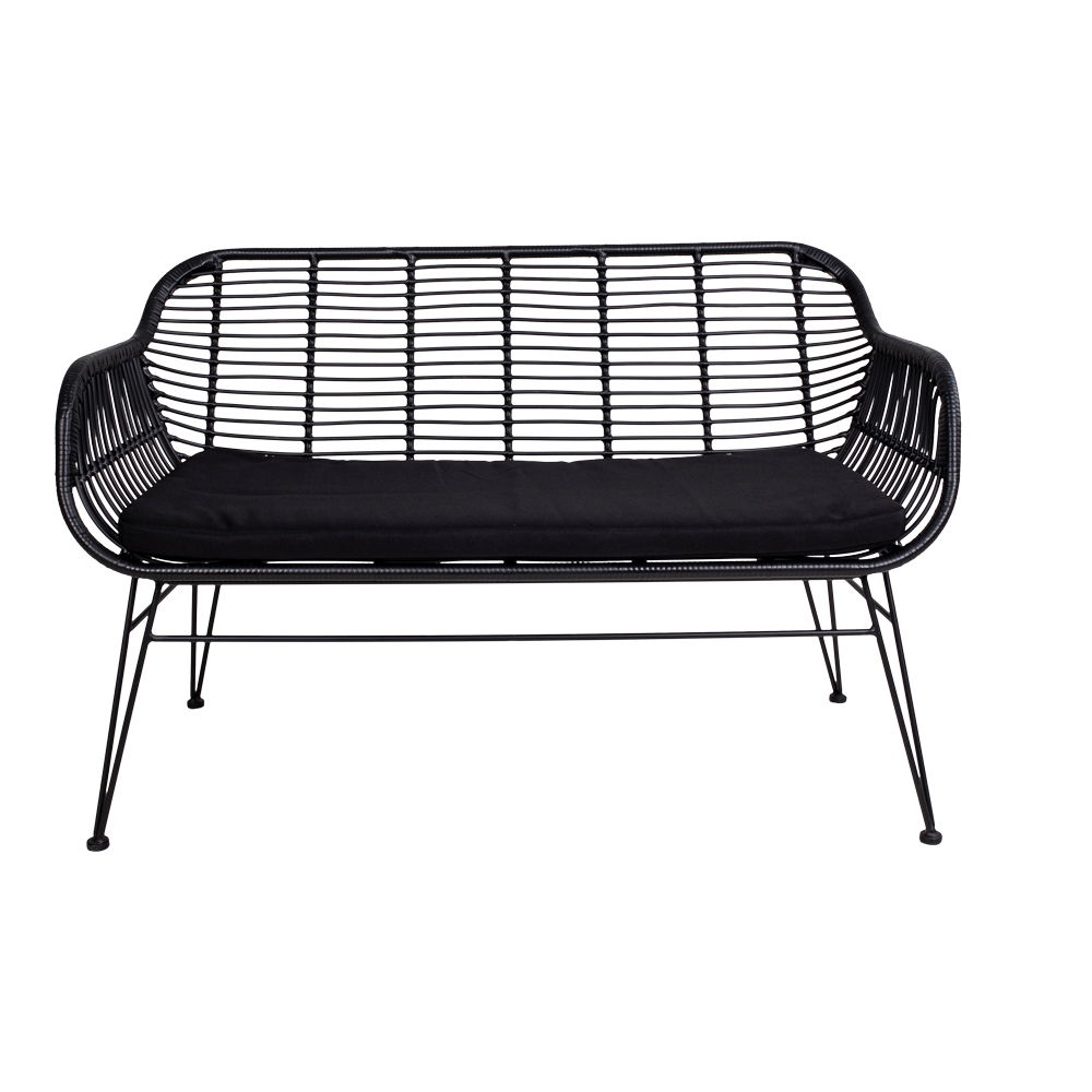 Sofa i polyrattan med hynde