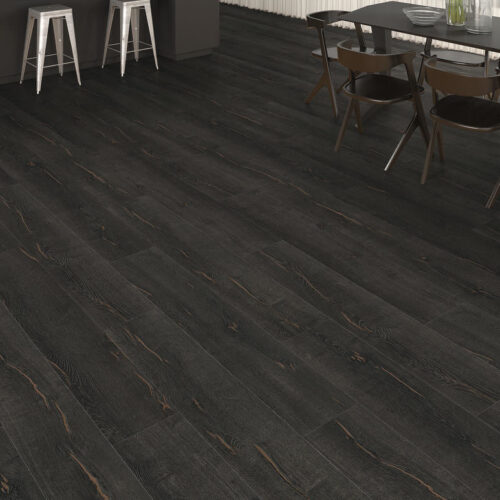HARO Laminatgulv Plank Eg Metallic sort